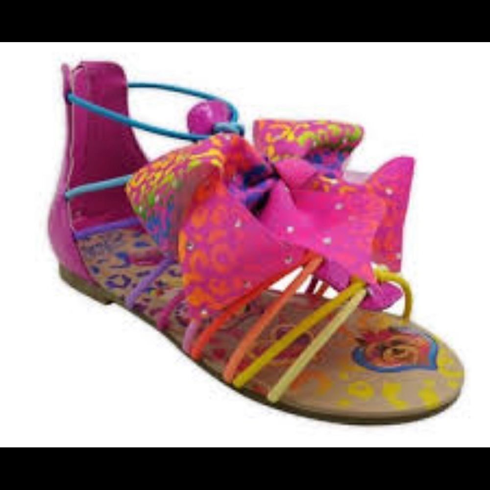 JOJO SIWA Rainbow Gladiator Sandals sz 5